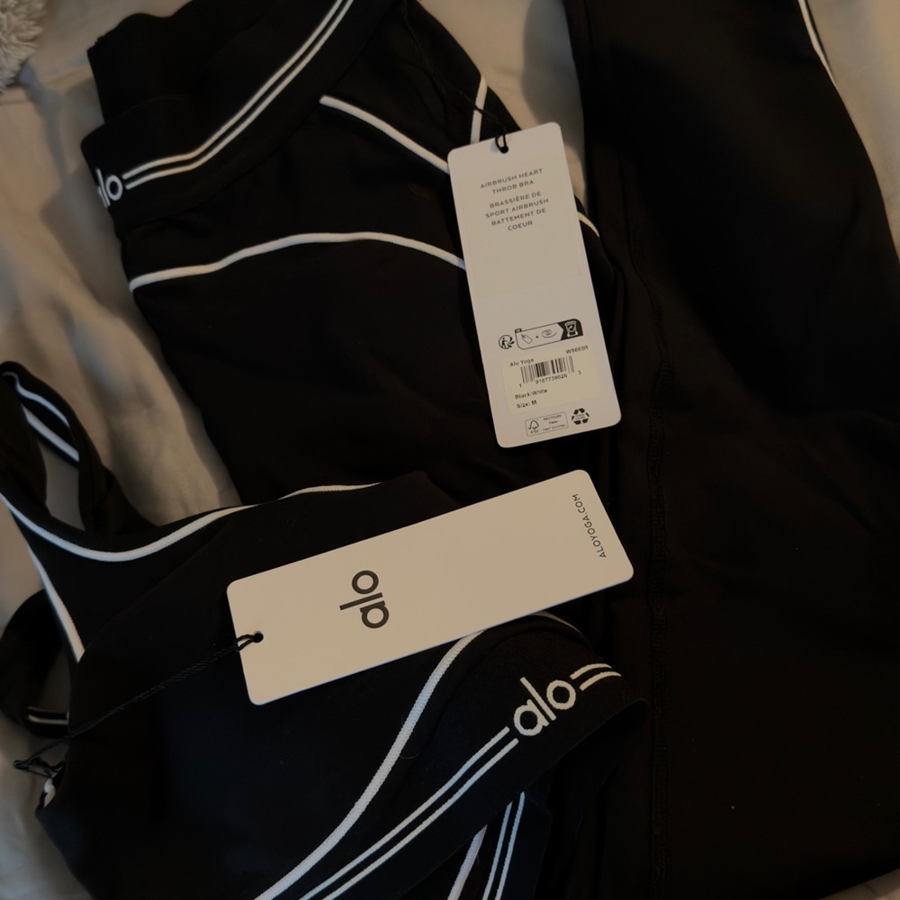 ALO Yoga Black and White Activewear Set